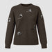 Alp n Rock women's Talia Embroidered Skier Sweater in coffee, front view.