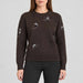 Alp n Rock women's Talia Embroidered Skier Sweater in coffee, front view on model.