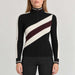 Alp n Rock women's Tanya Rib Sweater in black, front view on model.