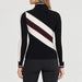 Alp n Rock women's Tanya Rib Sweater in black, back view on model.