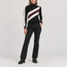 Alp n Rock women's Tanya Rib Sweater in black, full outfit with black softshell ski pants.