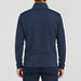 Amundsen 5Mila Half Zip in Navy Stripe, back view on model.
