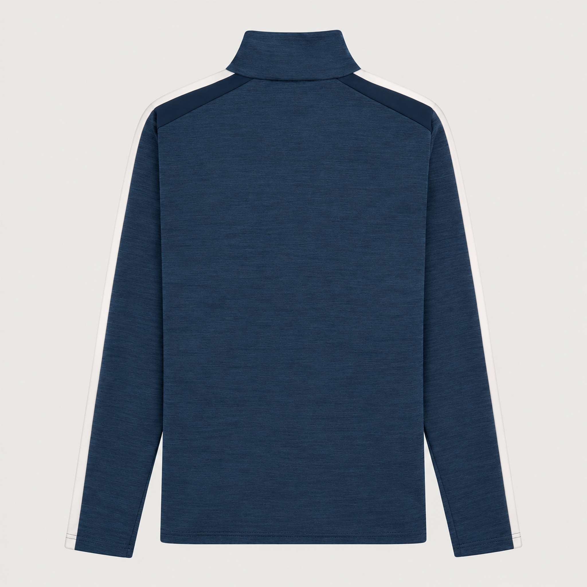 Amundsen 5Mila Half Zip in Navy Stripe, back product view.