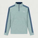 Amundsen 5Mila Half Zip in Stormy Blue Lines, front product view.