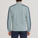 Amundsen 5Mila Half Zip in Stormy Blue Lines, back view on model.