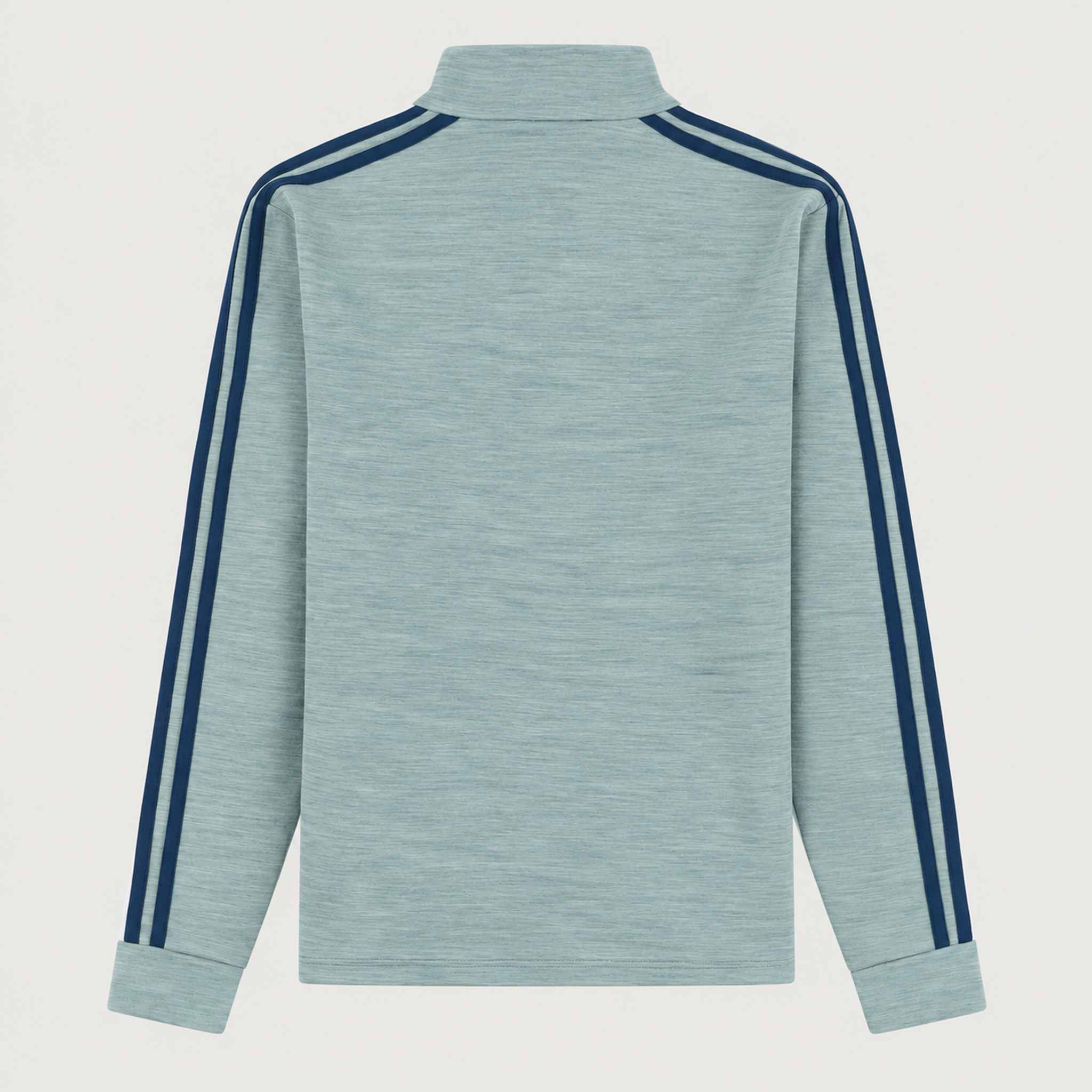 Amundsen 5Mila Half Zip in Stormy Blue Lines, back product view.
