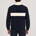 Amundsen 5Mila Half Zip Sweater in Faded Navy, back view on model.