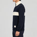 Amundsen 5Mila Half Zip Sweater in Faded Navy, side view on model.
