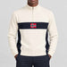 Amundsen 5Mila Half Zip Sweater in Oatmeal, front view on model.