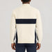 Amundsen 5Mila Half Zip Sweater in Oatmeal, back view on model.