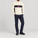 Amundsen 5Mila Half Zip Sweater in Oatmeal, full outfit view on model.