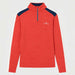 Amundsen 5Mila Half Zip in Terra Red Stripe, front product view.