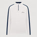 Amundsen 5Mila Half Zip in White Stripe, front product view.