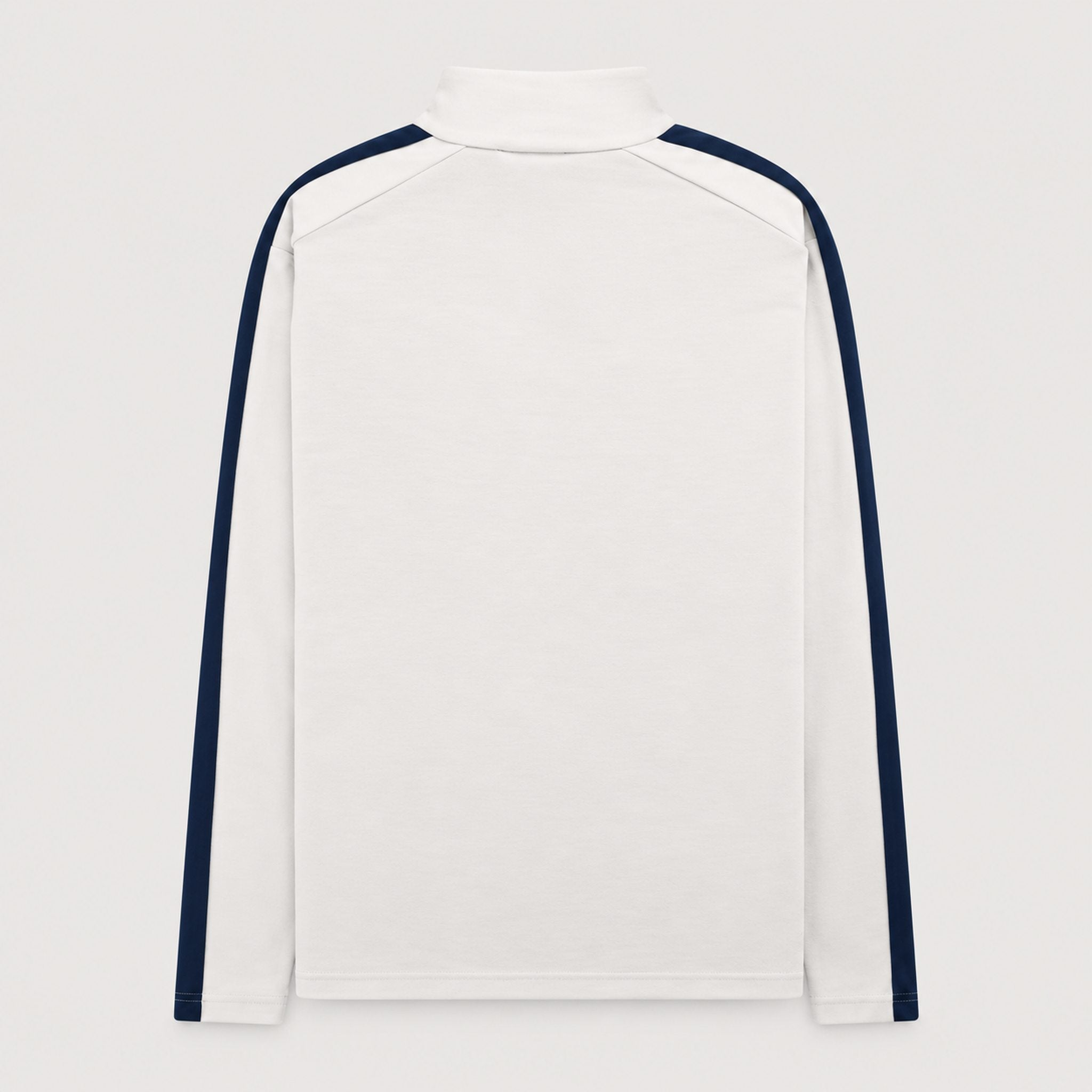 Amundsen 5Mila Half Zip in White Stripe, back product view.