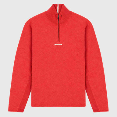Amundsen Boiled Half Zip in Weathered Red, front product view.