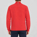 Amundsen Boiled Half Zip in Weathered Red, back view on model.