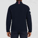Amundsen Boiled Ski Flag Sweater in Faded Navy, back view on model.