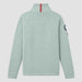 Amundsen Boiled Ski Flag Sweater in Faded Woad Green/Norge, back product view.