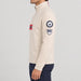 Amundsen Boiled Ski Flag Sweater in Oatmeal, side view on model.