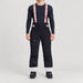 Amundsen Concord Ski Pants in Faded Navy, front view on model.