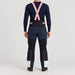 Amundsen Concord Ski Pants in Faded Navy, back view on model.