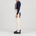 Amundsen Concord Ski Pants in Natural, side view on model.