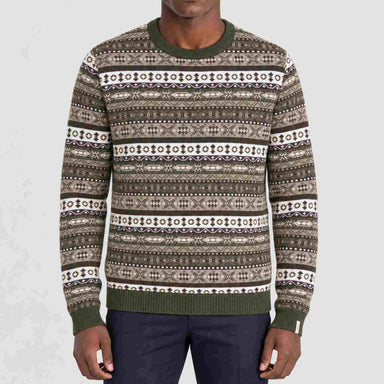 Amundsen Dunkirk Crew Neck, front view on model.