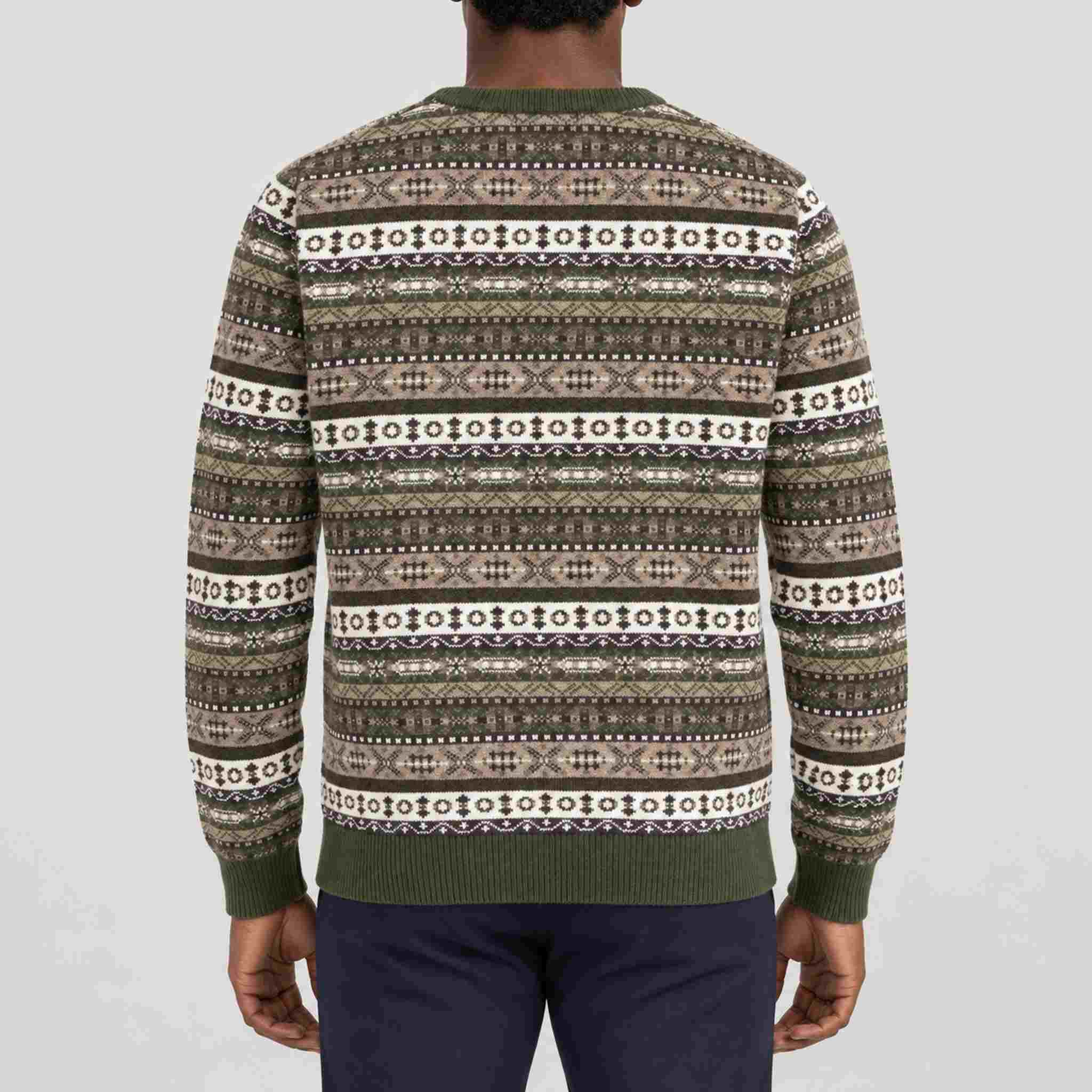 Amundsen Dunkirk Crew Neck, back view on model.