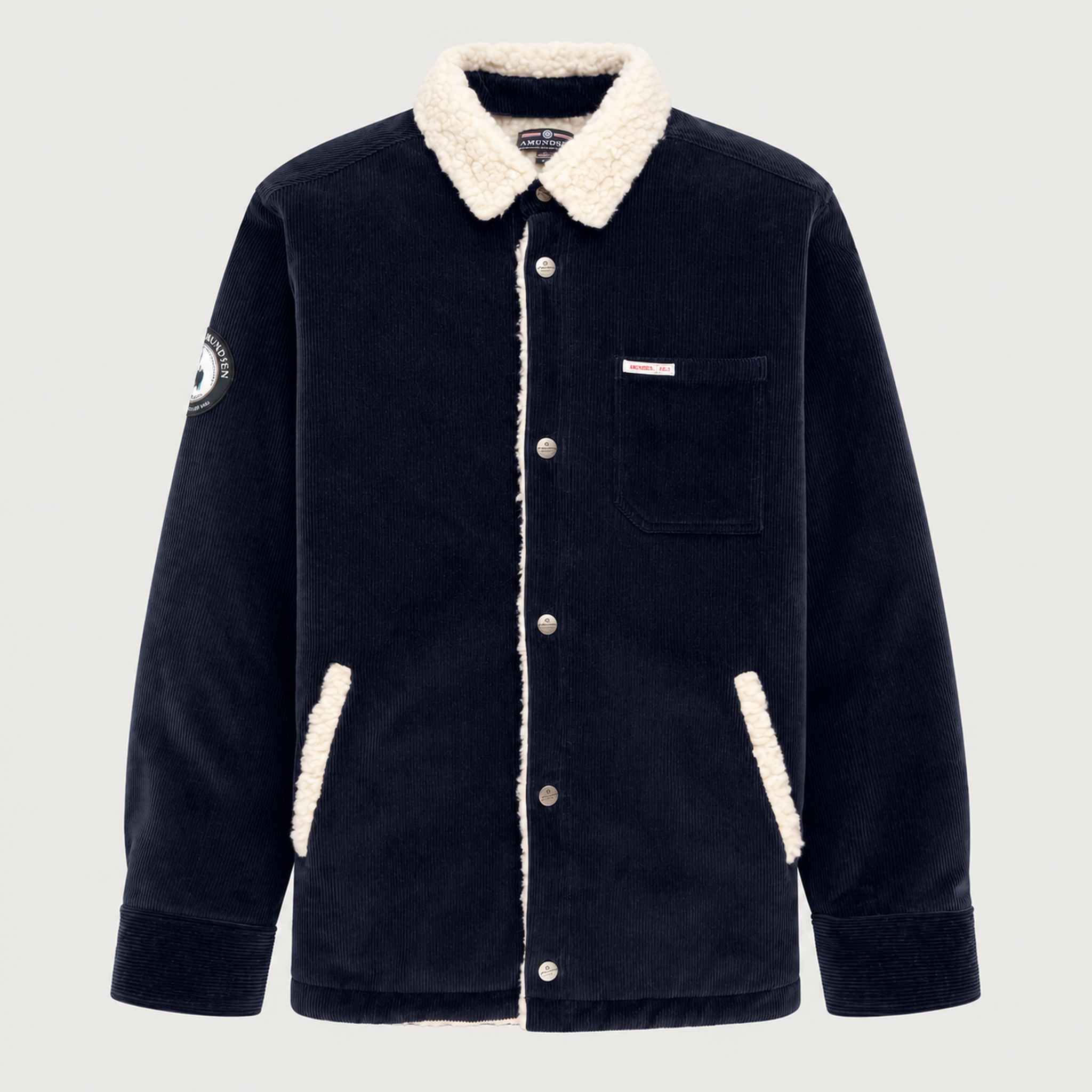 Amundsen Harvester Overshirt in True Navy, front product view.