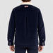 Amundsen Harvester Overshirt in True Navy, back view on model.
