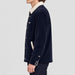 Amundsen Harvester Overshirt in True Navy, side view on model.