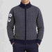 Amundsen Heroes of Telemark Full Zip in Faded Navy, front view on model.