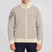 Amundsen Heroes of Telemark Full Zip in Natural, front view on model.