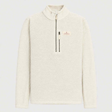 Amundsen Hut Half Zip in Oatmeal, front product view.