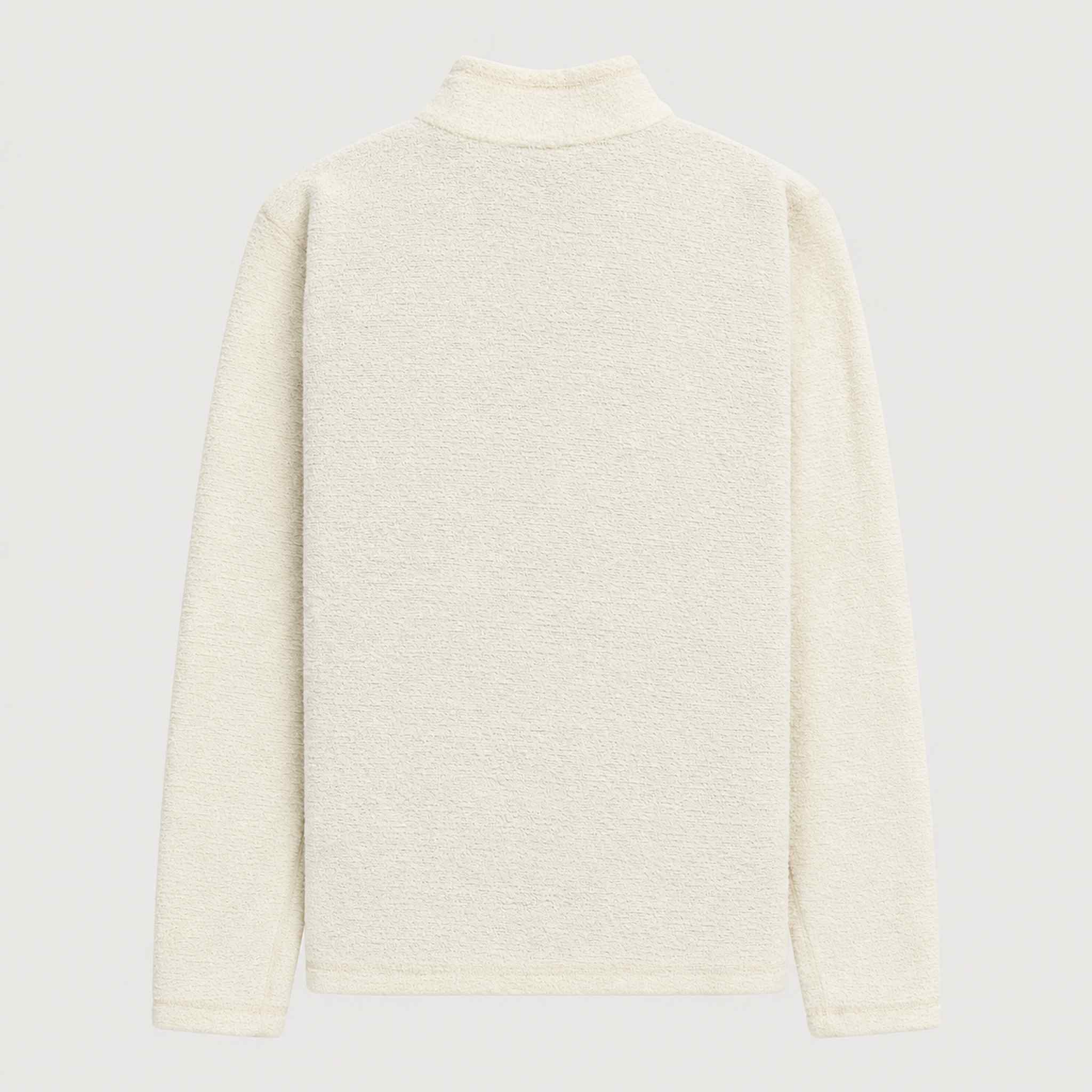 Amundsen Hut Half Zip in Oatmeal, back product view.