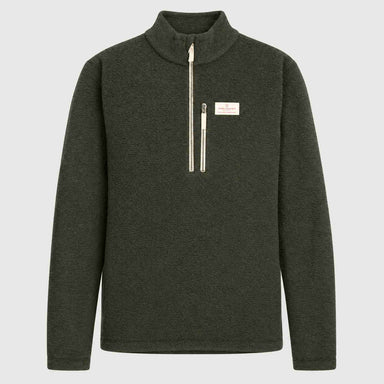 Amundsen Hut Half Zip in Spruce Green, front product view.