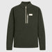 Amundsen Hut Half Zip in Spruce Green, front product view.