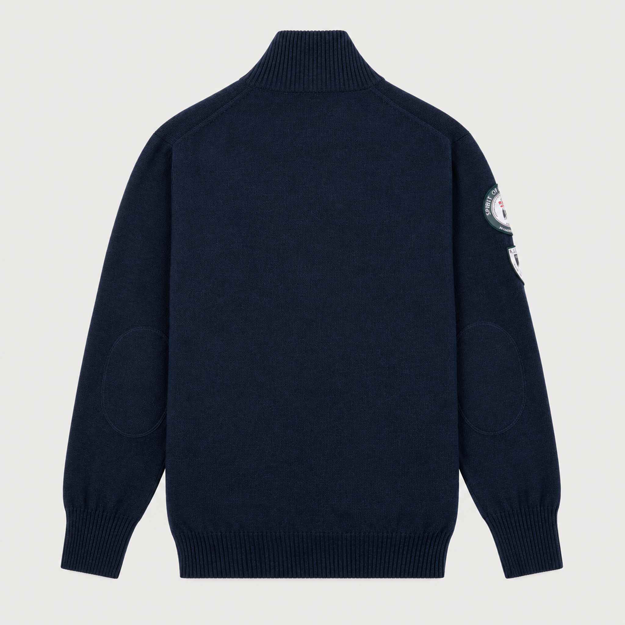 Amundsen Peak Half Zip in Faded Navy, back product view.