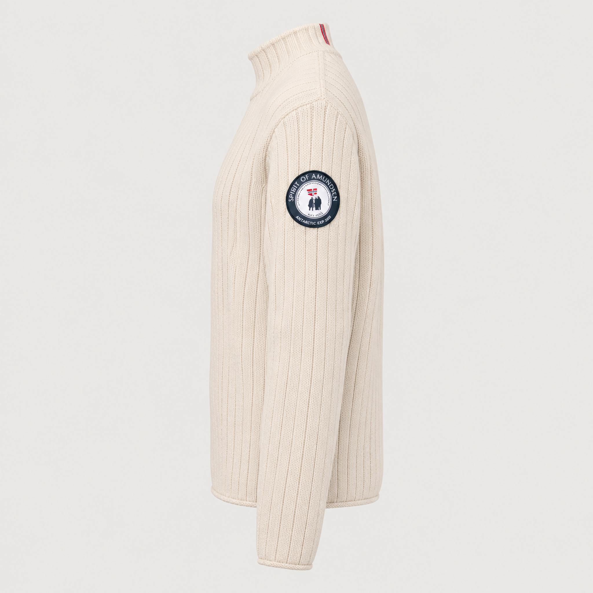 Amundsen Roald Roll Neck in Oatmeal, side product view.