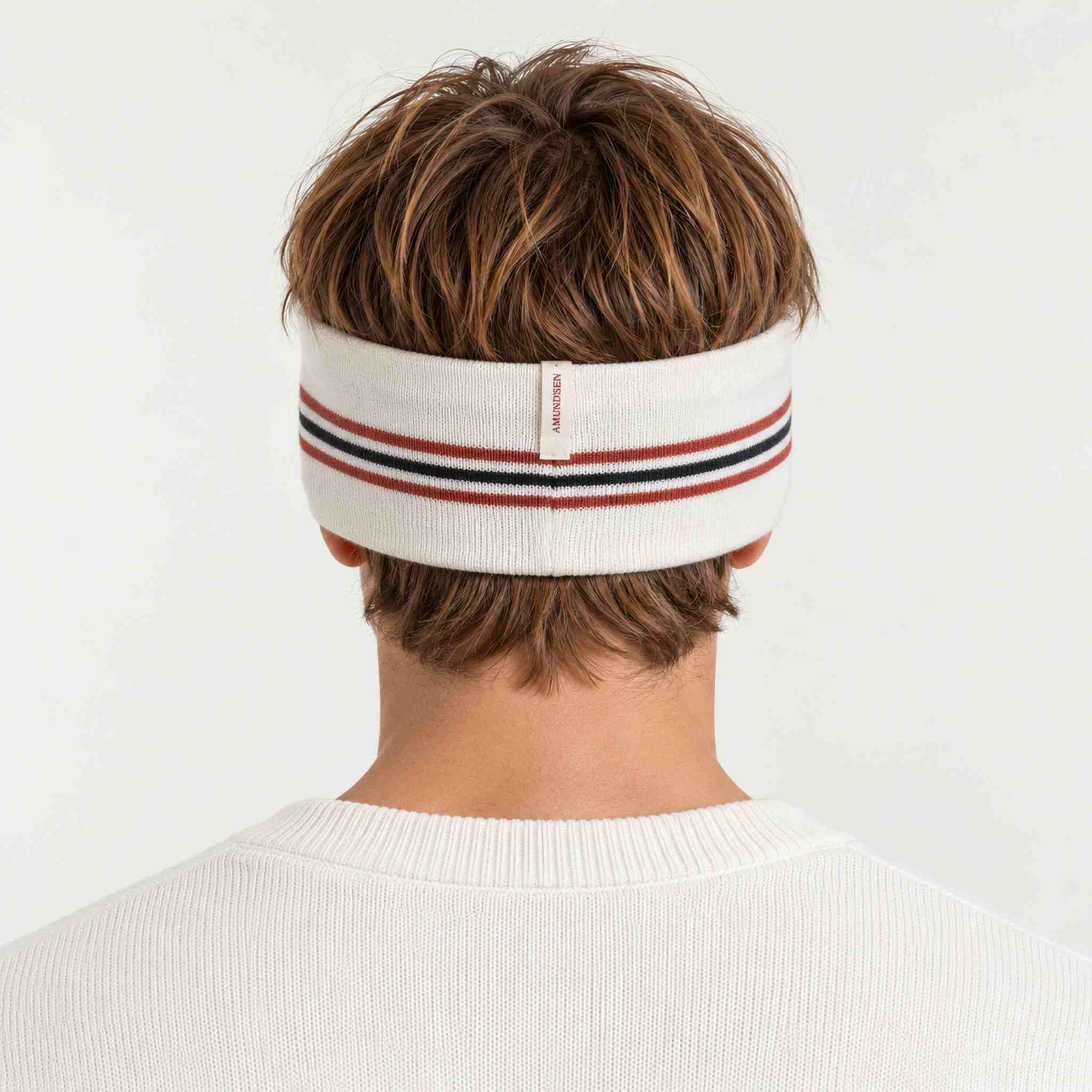 Amundsen 5mila lines headband white, model male back