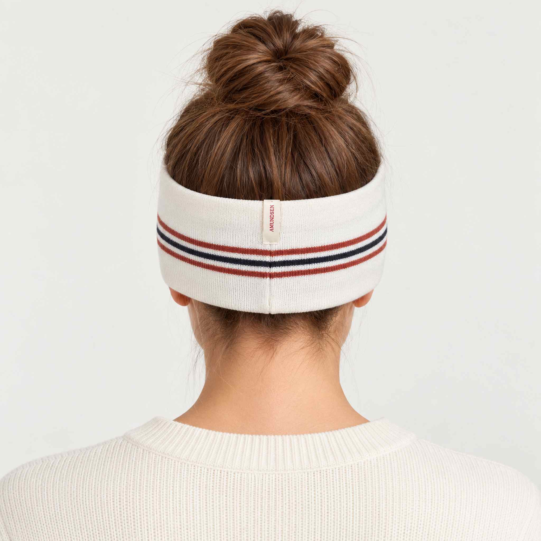 Amundsen 5mila lines headband white, model female back