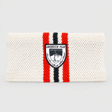 Amundsen Antarctica Headband in White, front product view.