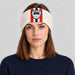 Amundsen Antarctica Headband in White, front view worn by a female model.