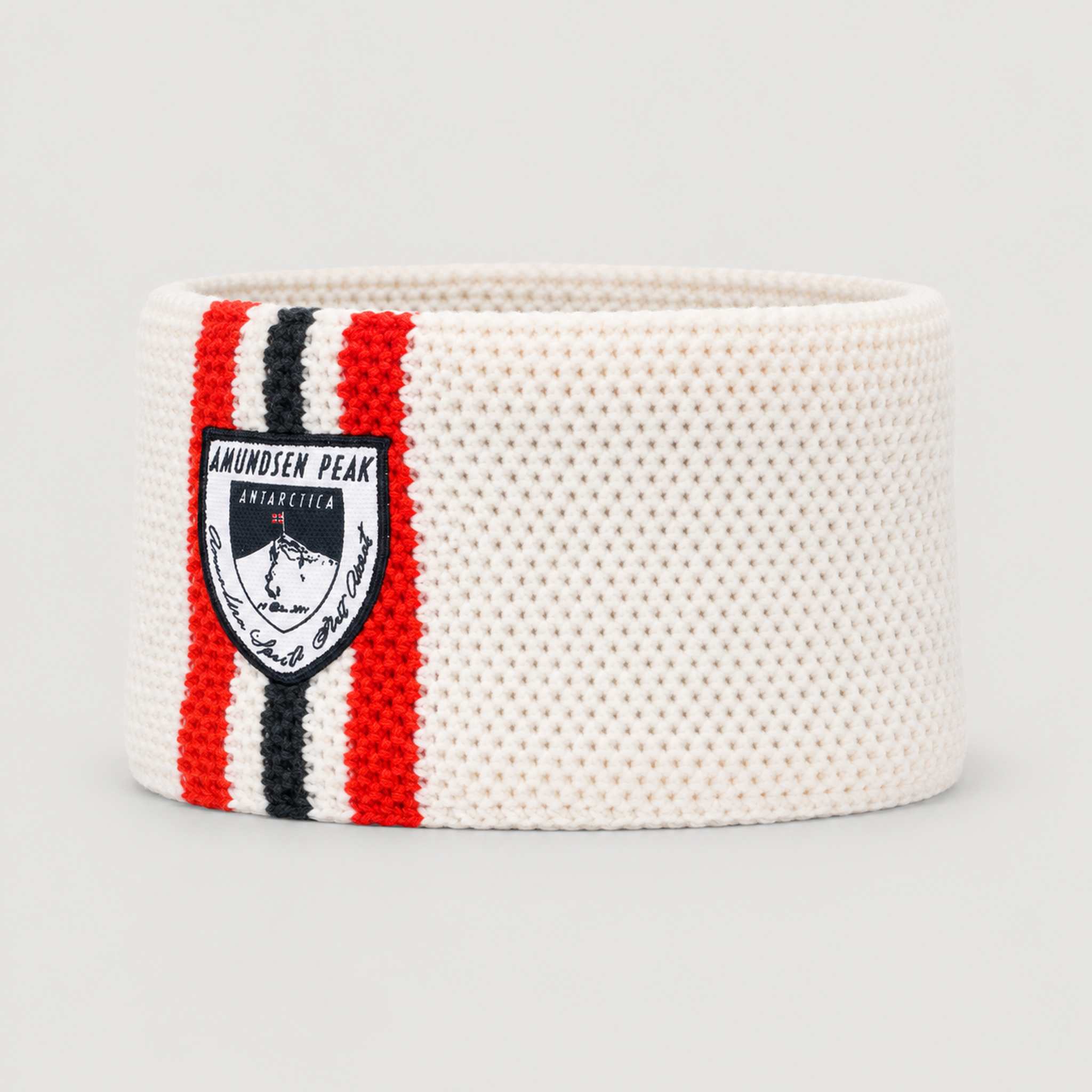 Amundsen Antarctica Headband in White, side product view.