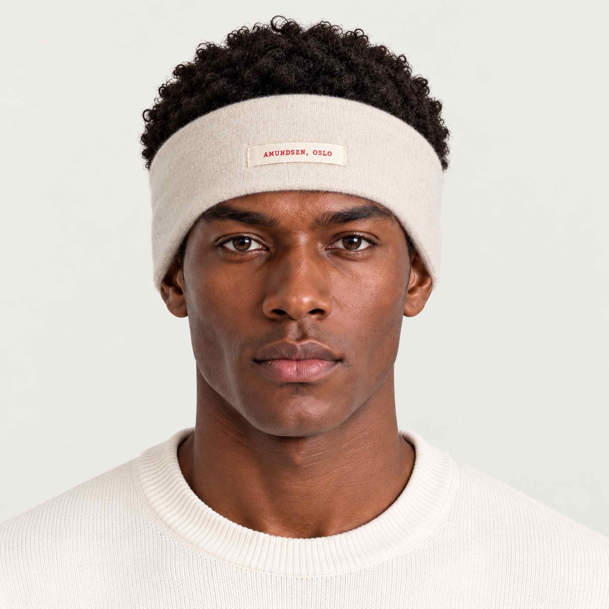 Amundsen boiled headband oatmeal, model male front