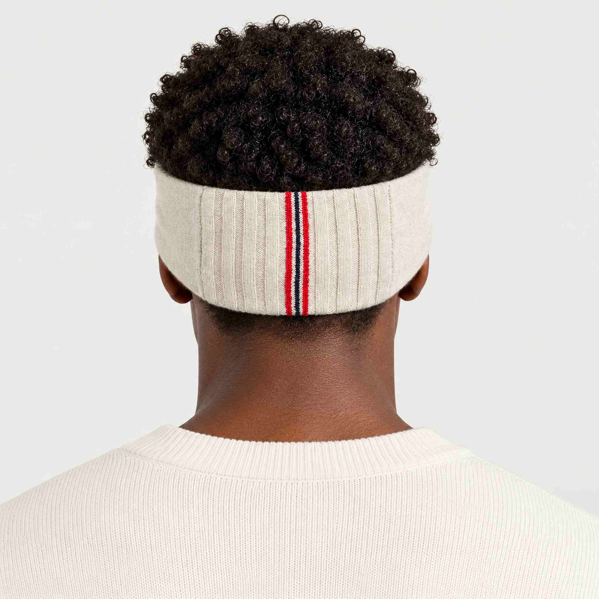 Amundsen boiled headband oatmeal, model male back