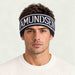 Amundsen ski headband faded navy, model male front