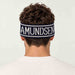 Amundsen ski headband faded navy, model male back