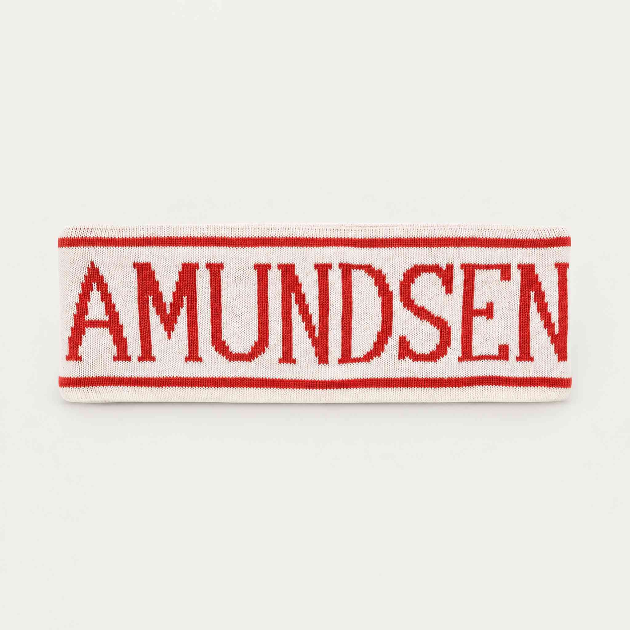 Amundsen ski headband white red, front