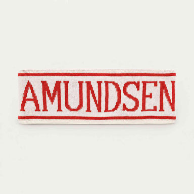 Amundsen ski headband white red, front